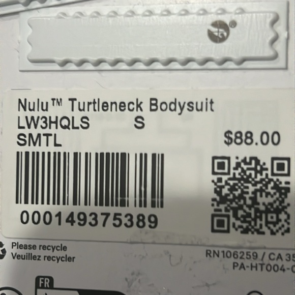 LULULEMON NULU TURTLE NECK BODYSUIT NWT - Picture 6 of 7